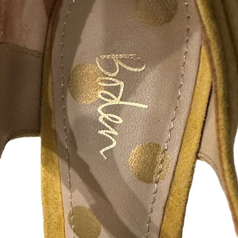 Boden Tisha Polka Dot Cow Hide and Yellow Suede Strappy Heels - Size 8.5 - Picture 16 of 16